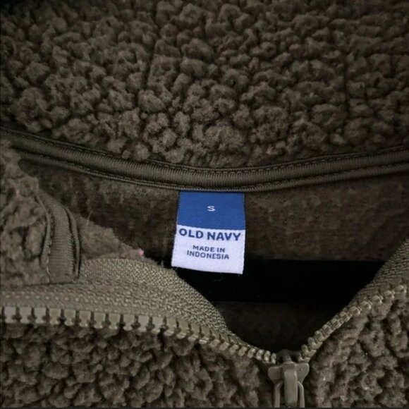 Old Navy Green Teddy Coat - Picture 2 of 3